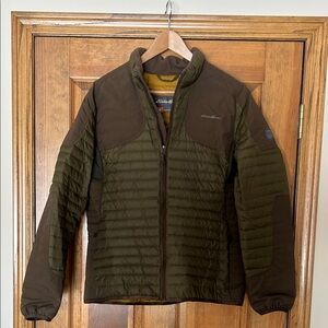 Eddie Bauer Women’s Olive and Brown Puffer Jacket